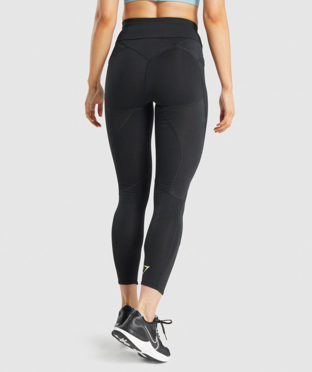 Gymshark Pulse High Waisted Tayt Kadın Siyah | 687-NUFGIR