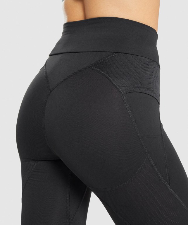 Gymshark Pulse High Waisted Tayt Kadın Siyah | 687-NUFGIR