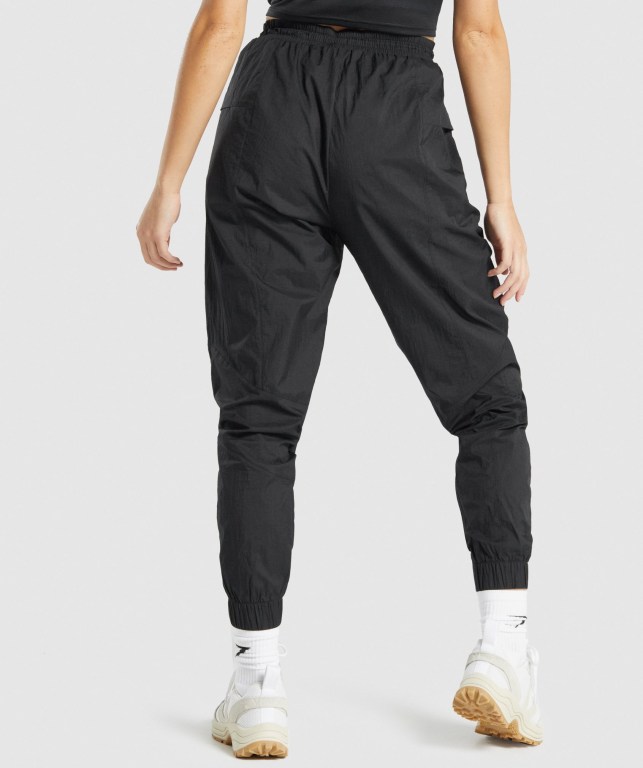 Gymshark Pulse Woven Jogger Pantolon Kadın Siyah | 540-GYWDAB