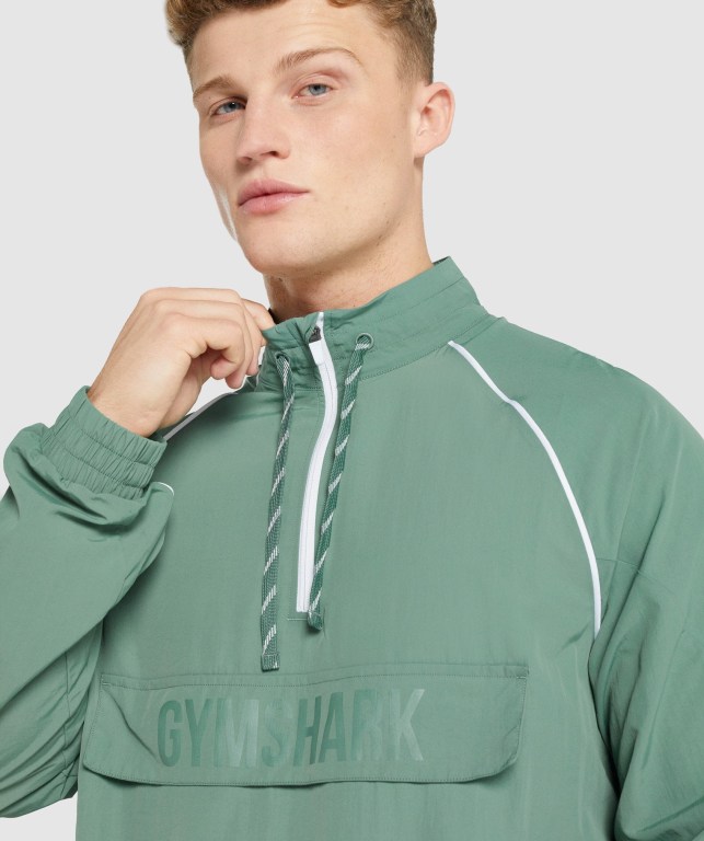 Gymshark Recess Hafif Ceket Erkek Yeşil | 159-FPQMRT