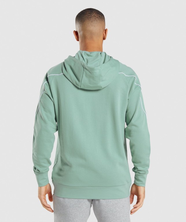 Gymshark Recess Kapüşonlu Sweatshirt Erkek Mavi Beyaz | 572-BZJLQO