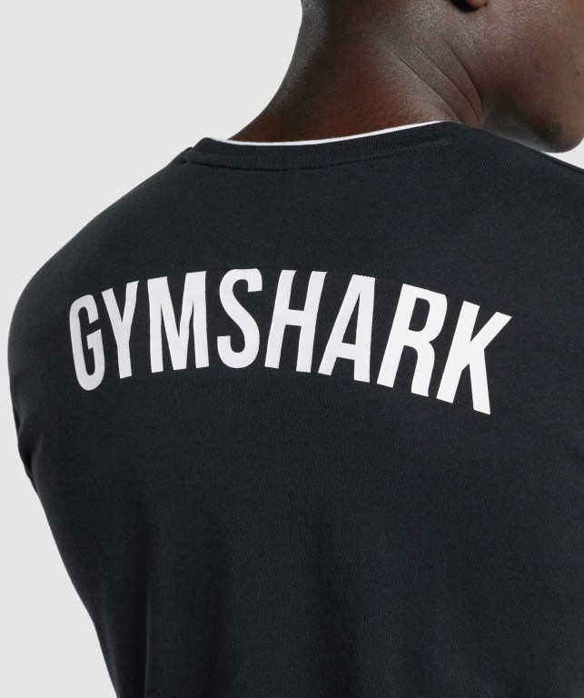 Gymshark Recess Tişört Erkek Siyah | 927-YTFUOV