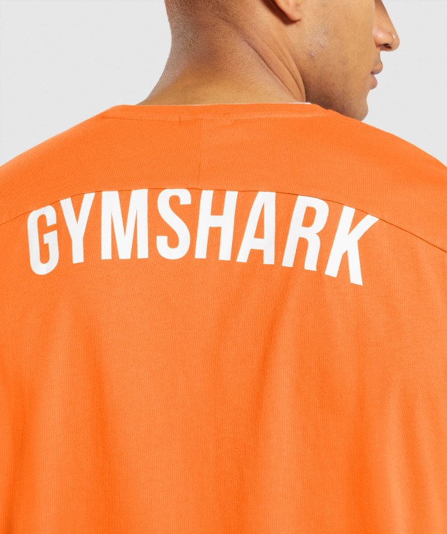 Gymshark Recess Tişört Erkek Turuncu | 487-RQVBMU