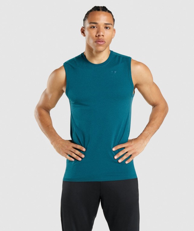 Gymshark Regulate Antrenman Atlet Erkek Turkuaz | 309-FPRSXK