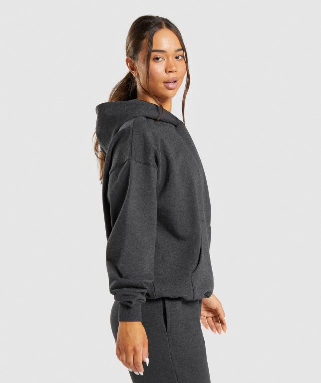 Gymshark Rest Day Sweats Kapüşonlu Sweatshirt Kadın Siyah | 743-WDEOPK