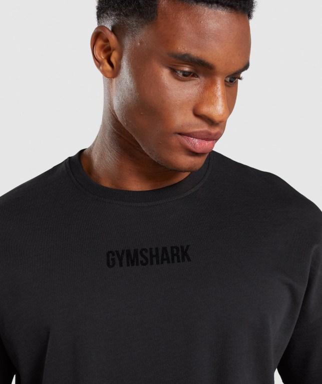 Gymshark Restore Tişört Erkek Siyah | 597-YOKMLI