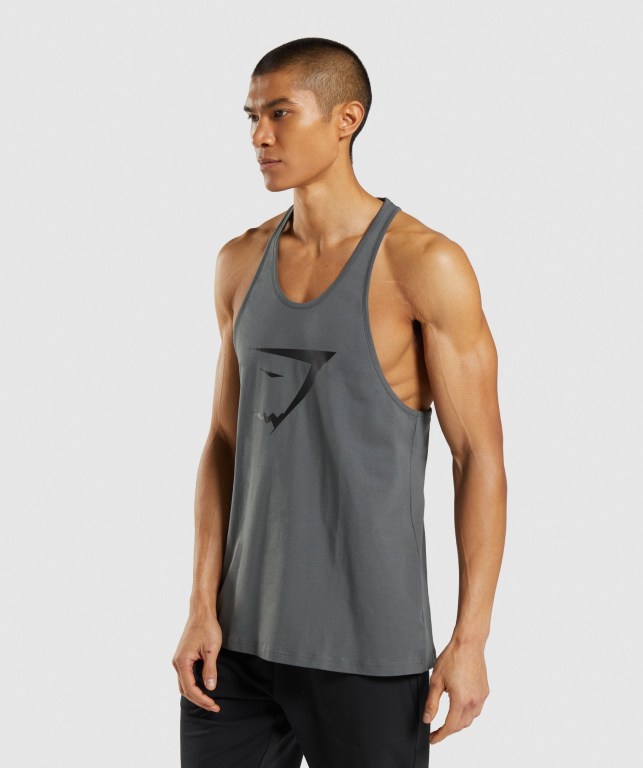 Gymshark Sharkhead Infill Atlet Erkek Gri | 607-WBJINX