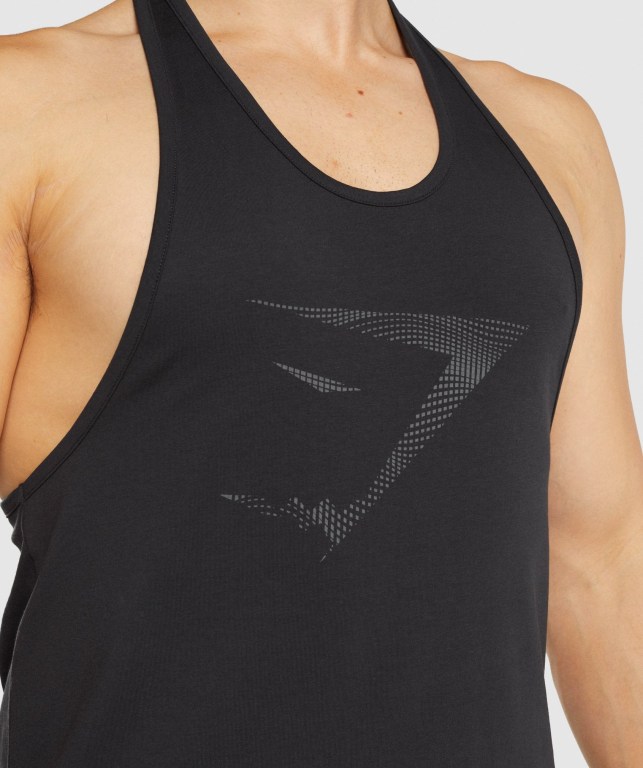 Gymshark Sharkhead Infill Atlet Erkek Siyah | 731-TNJSDO