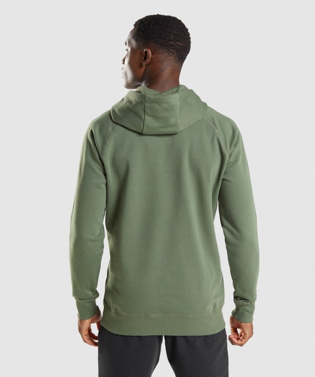 Gymshark Sharkhead Infill Kapüşonlu Sweatshirt Erkek Yeşil | 236-CAUMRX