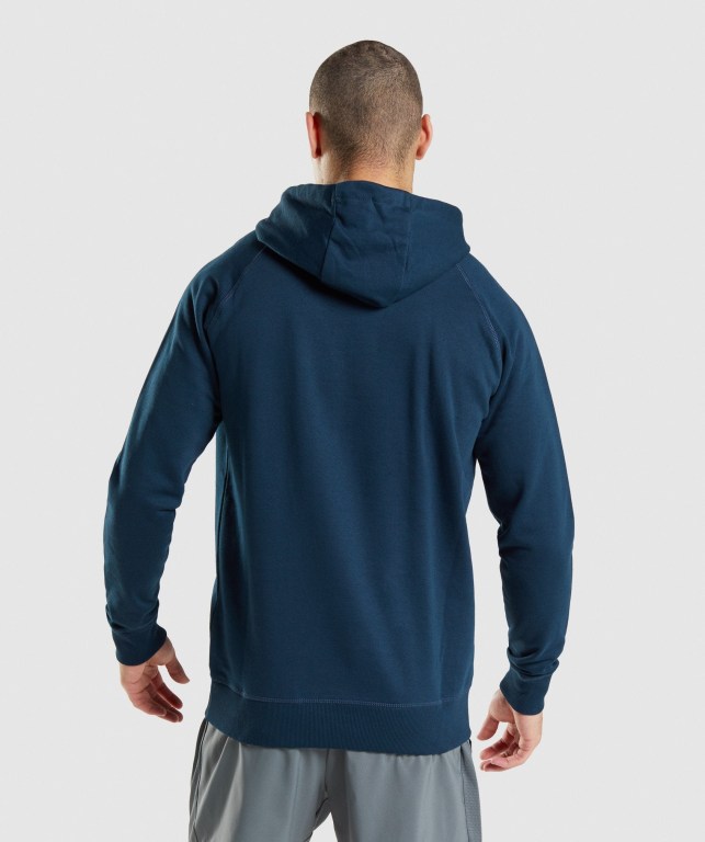 Gymshark Sharkhead Infill Kapüşonlu Sweatshirt Erkek Lacivert | 284-MNASDW