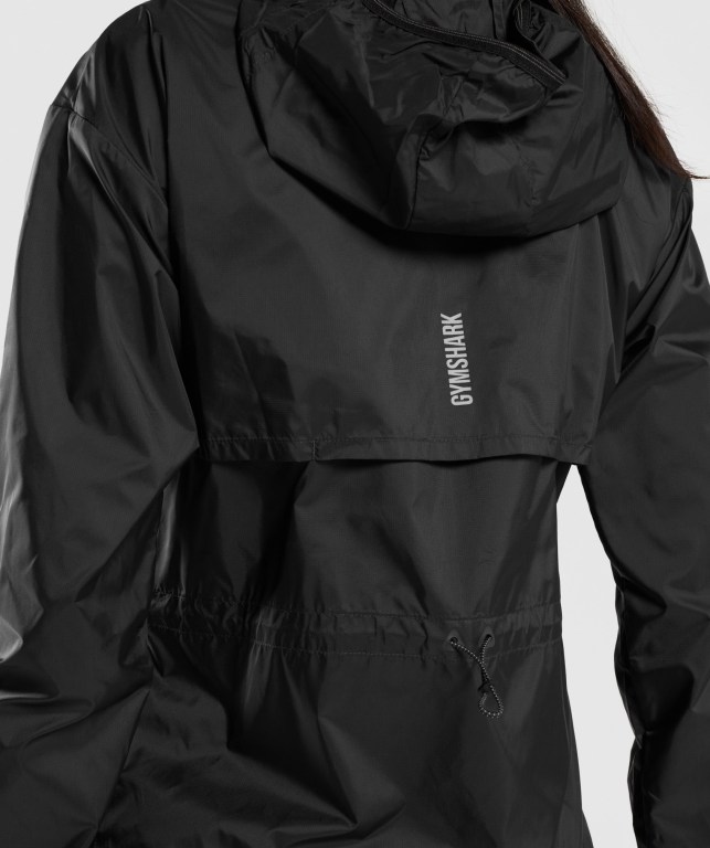 Gymshark Speed Windbreaker Ceket Kadın Siyah | 062-MZJHWL