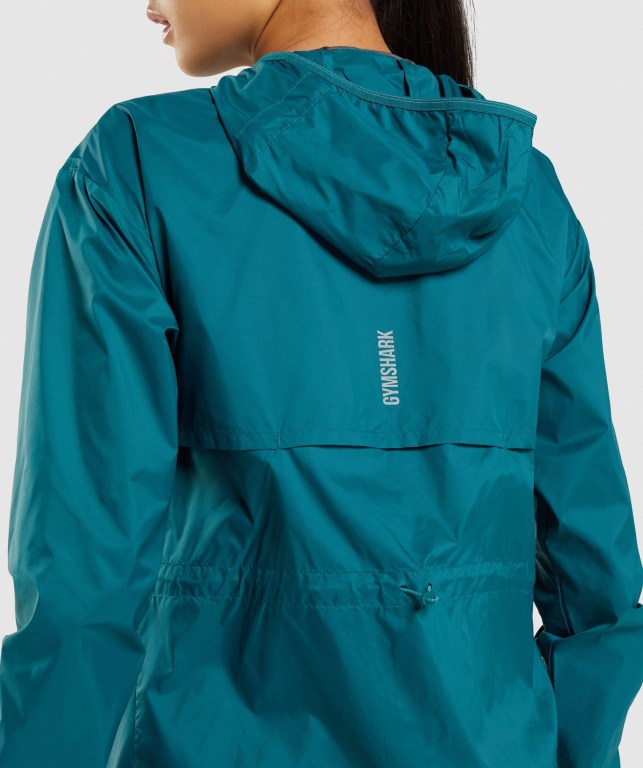 Gymshark Speed Windbreaker Ceket Kadın Turkuaz | 619-XOUSLW