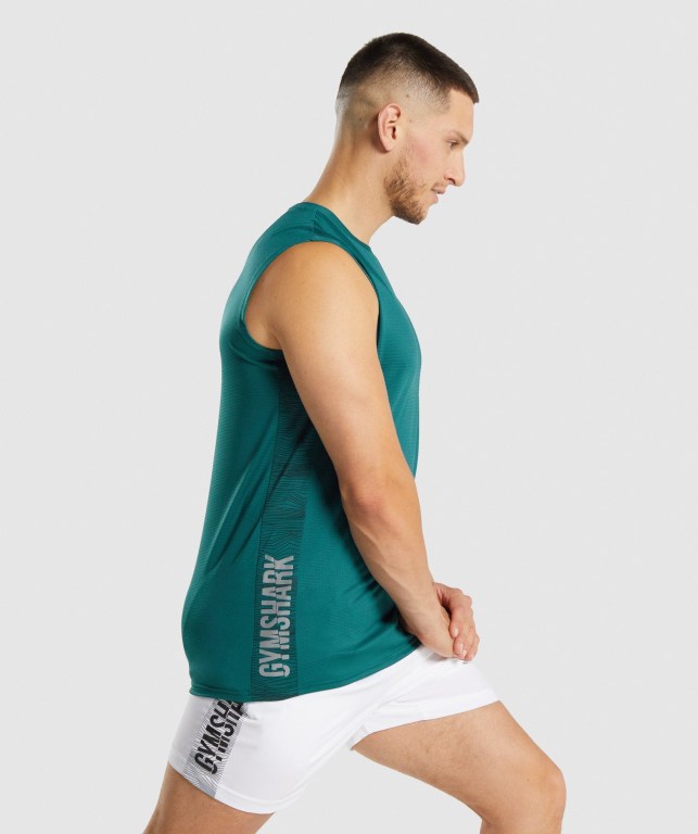 Gymshark Spor Atlet Erkek Turkuaz | 168-KTDYFR