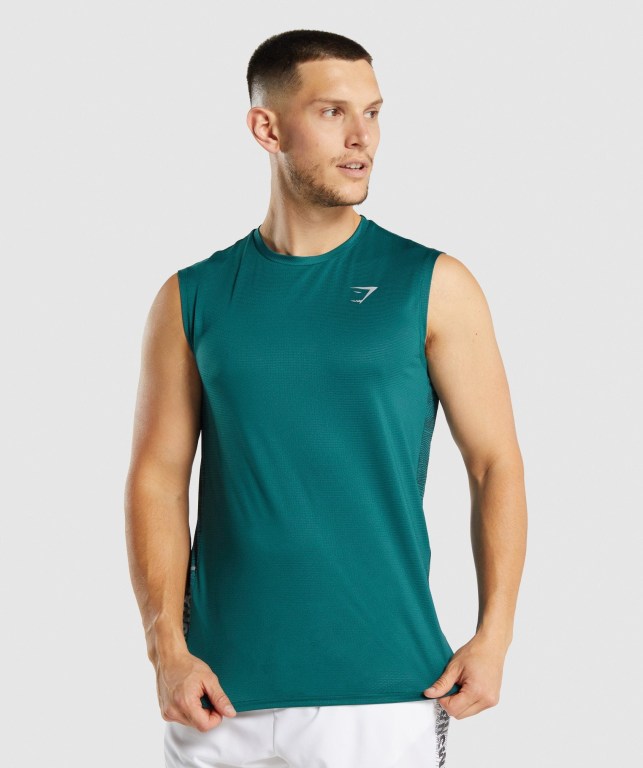 Gymshark Spor Atlet Erkek Turkuaz | 168-KTDYFR