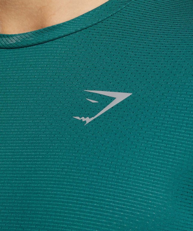 Gymshark Spor Tişört Erkek Turkuaz | 768-UVEGFQ