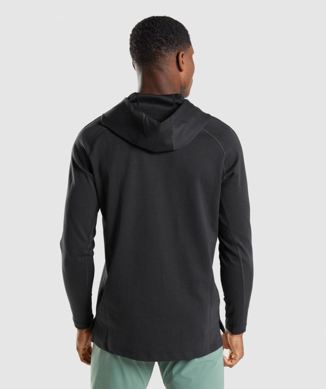 Gymshark Studio Kapüşonlu Sweatshirt Erkek Siyah | 024-NKAIQZ