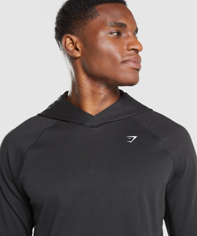 Gymshark Studio Kapüşonlu Sweatshirt Erkek Siyah | 024-NKAIQZ