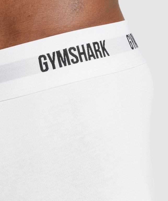 Gymshark Trunk 2pk İç Giyim Erkek Beyaz | 982-TIDNOQ