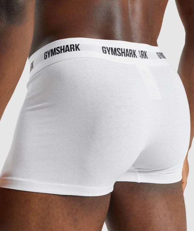 Gymshark Trunk 2pk İç Giyim Erkek Beyaz | 982-TIDNOQ