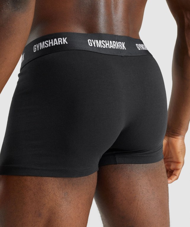 Gymshark Trunk 2pk İç Giyim Erkek Siyah | 670-SCEOGQ