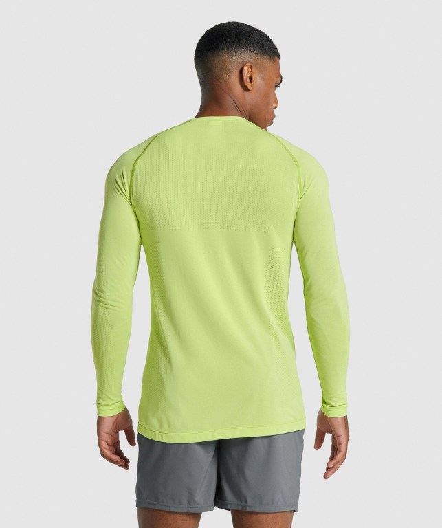 Gymshark Vital Light Seamless Tişört Erkek Sarı | 014-HDRATJ