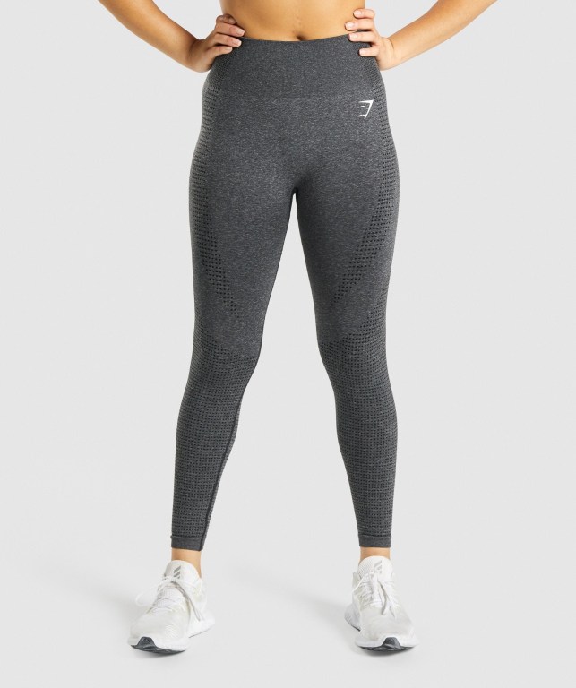 Gymshark Vital Seamless 2.0 High Waisted Tayt Kadın Gri | 341-FLKQDX