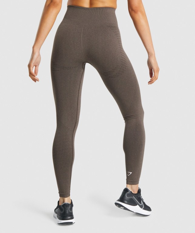 Gymshark Vital Seamless 2.0 High Waisted Tayt Kadın Kahverengi | 751-QOWTJD