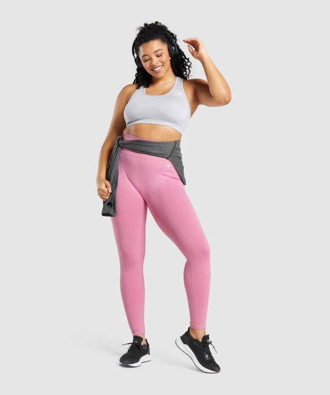 Gymshark Vital Seamless 2.0 High Waisted Tayt Kadın Pembe | 786-RNICXU