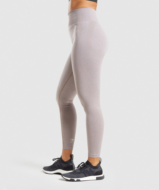 Gymshark Vital Seamless 2.0 High Waisted Tayt Kadın Gri Kahverengi | 912-PVECLF