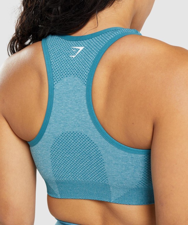 Gymshark Vital Seamless 2.0 Spor Sütyeni Kadın Turkuaz | 435-EWVLRP