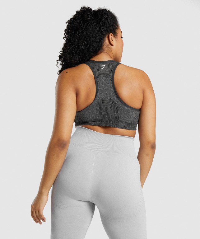 Gymshark Vital Seamless 2.0 Spor Sütyeni Kadın Gri | 591-MOIBFA