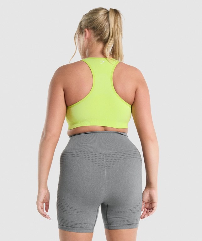 Gymshark Vital Seamless 2.0 Spor Sütyeni Kadın Sarı | 832-QTZVNM