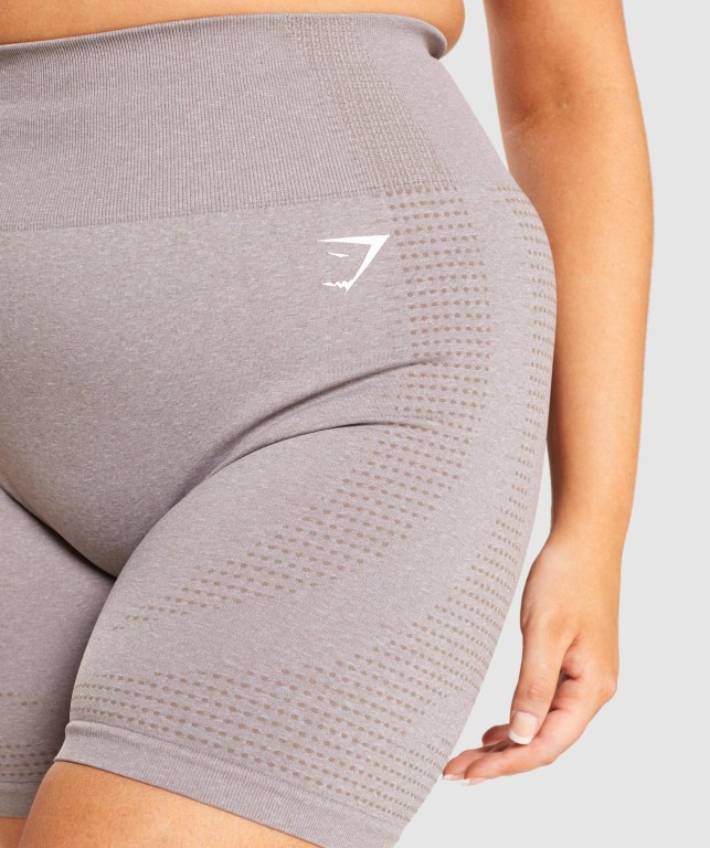 Gymshark Vital Seamless 2.0 Şort Kadın Gri Kahverengi | 419-XPWLTN