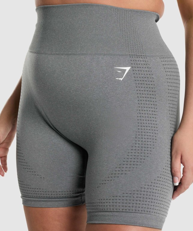 Gymshark Vital Seamless 2.0 Şort Kadın Gri | 729-AJXZES