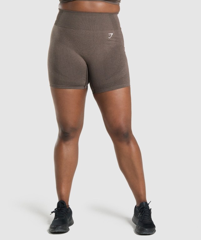 Gymshark Vital Seamless 2.0 Şort Kadın Kahverengi | 805-RXGHLQ