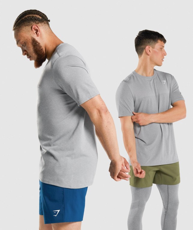 Gymshark Vital Tişört Erkek Gri | 921-EUYLVC