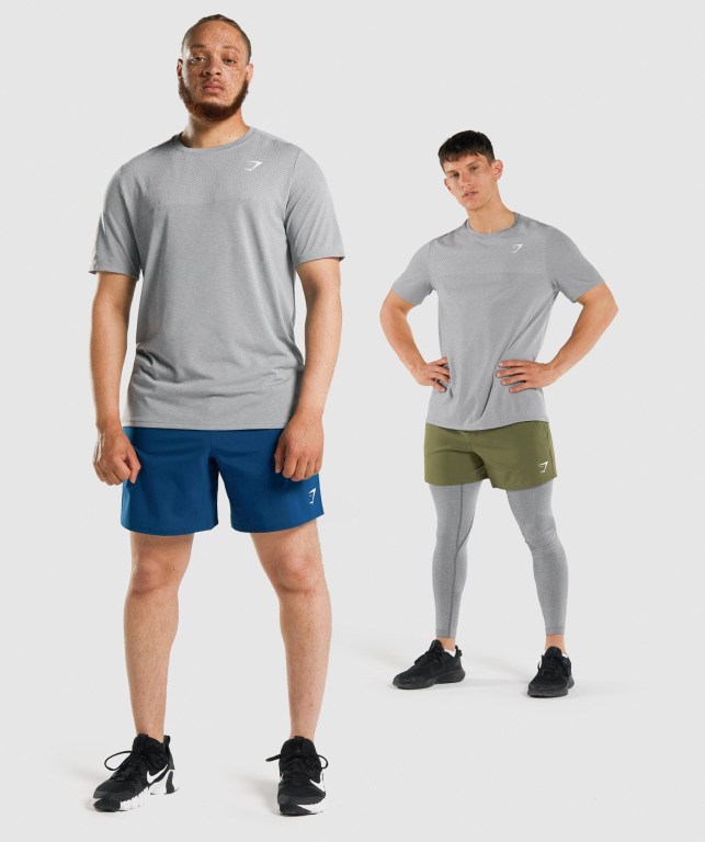 Gymshark Vital Tişört Erkek Gri | 921-EUYLVC