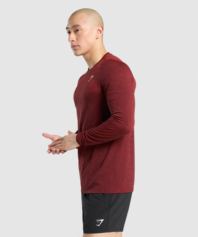 Gymshark Vital Tişört Erkek Kırmızı | 826-ZVXIQA