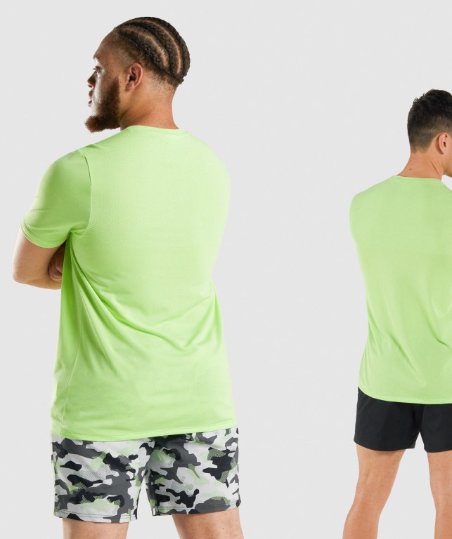 Gymshark Vital Tişört Erkek Yeşil | 609-BFSYVJ