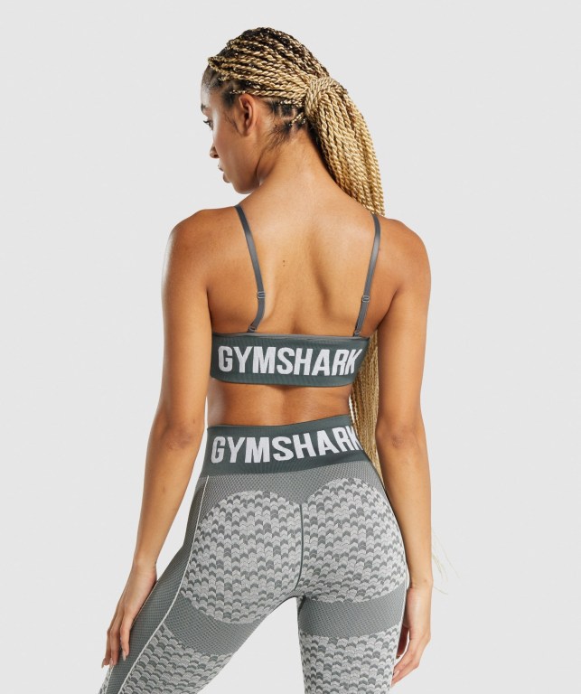 Gymshark WTFlex Seamless Askısı Spor Sütyeni Kadın Gri | 621-XZEAYH