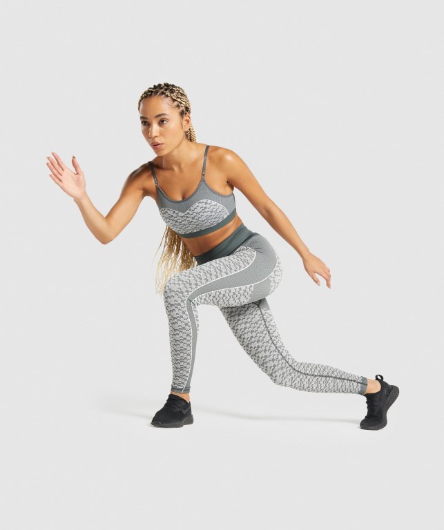 Gymshark WTFlex Seamless Askısı Spor Sütyeni Kadın Gri | 621-XZEAYH