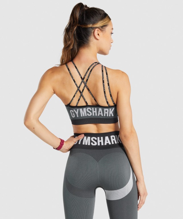 Gymshark WTFlex Seamless Asymmetric Askısı Spor Sütyeni Kadın Gri | 702-XIJOGY