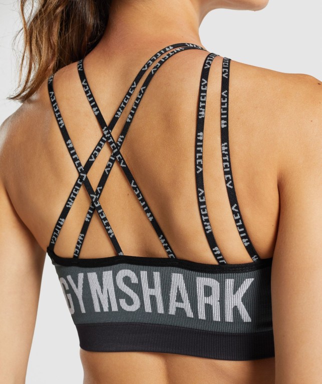 Gymshark WTFlex Seamless Asymmetric Askısı Spor Sütyeni Kadın Gri | 702-XIJOGY