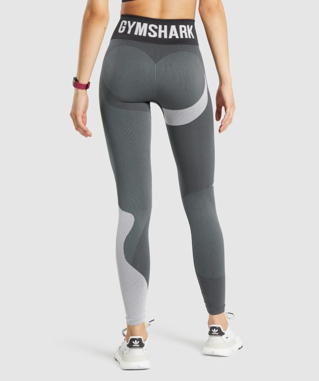 Gymshark WTFlex Seamless High Waisted Tayt Kadın Gri | 063-WIDMNO