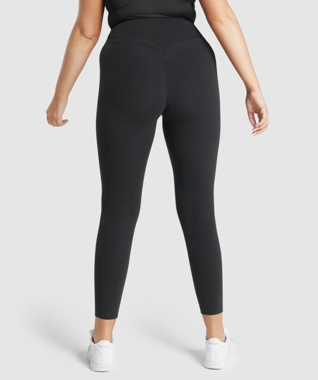 Gymshark Whitney High Rise High Waisted Tayt Kadın Siyah | 456-AGMTHU