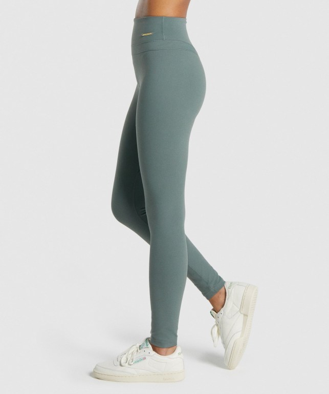 Gymshark Whitney High Rise High Waisted Tayt Kadın Yeşil | 890-VCSBWO